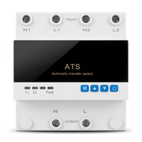 Nouvelle Conception Ventes Directes Usine ATS 63A 220V Commutateur de Transfert Automatique Générateur Petit Rail DIN Triphasé Type PC
