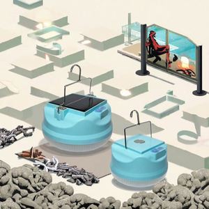 LED Emergency Outdoor Solar Camping <b>Lamp</b> IP44 Rated 20000 Hr Working Time - Product Image 3