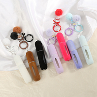 Atomiseur de parfum portable mini 5 ml rechargeable par le bas, flacon vaporisateur de voyage tendance avec porte-clés, idéal pour un cadeau