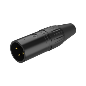 ROXTONE RX3MP-<span class=keywords><strong>BG</strong></span> XLR mâle 3 pôles Coque noire Contacts plaqués or Connecteur XLR 3 broches - Product Image 1