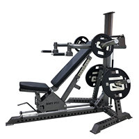 Machine de musculation multifonctionnelle 4-en-1 pour presse à pectoraux et épaules, à charge libre en acier
