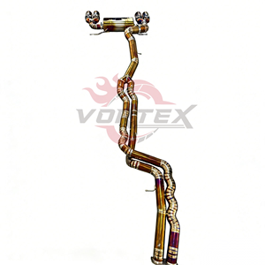 Échappement Vortex Master Craft Titanium compatible avec F87 M2C S55 Racing, silencieux à tube unique de longueur égale, Valvetronic, doré - Product Image 4