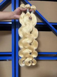 Extensiones de Cabello Humano Remy Liso Sin Procesar, Color Rubio, para Mujer - Product Image 3
