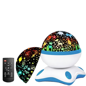 Projecteur de lumière nocturne Meida Starry Night pour enfants, <span class=keywords><strong>lampe</strong></span> rotative intelligente avec télécommande et minuterie, jouet, vente en gros, fournisseur d'usine - Product Image 1