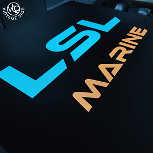 Letrero Luminoso Personalizado con Logotipo LED Azul y Naranja para Marca <span class=keywords><strong>de</strong></span> Negocios Marítimos - Product Image 5