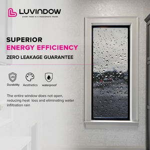 Vloer tot plafond vaste panoramaraam, groot gehard glas, geluidsisolatie, minimalistisch design voor villa, modern huis - Product Image 4