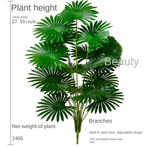 <span class=keywords><strong>Palmier</strong></span> artificiel vert en pot, ornement en PVC souple, hauteur 80 cm, pour décoration de salon et de maison - Product Image 5