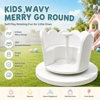 Chaise pivotante à bord ondulé, manège sensoriel, carrousel souple pour aire de jeux intérieure et extérieure