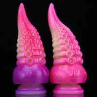 Plug anal en silicone en forme de pieuvre, dégradé de couleurs, avec insertion progressive, pour hommes et femmes, jouet sexuel pour adultes, dispositif de masturbation