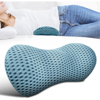Coussin de soutien lombaire en mousse à mémoire de forme respirante en forme de papillon pour chaise de bureau et siège de voiture
