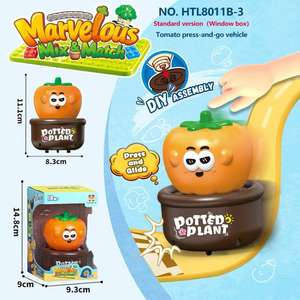 Nouvelle vente chaude 2026 : Voiture de course à pousser en plastique pour bébés et tout-petits, motif légumes, sans piles - Product Image 3