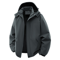 Veste d'hiver rembourrée en polaire pour homme, à capuche, thermique, épaisse, chaude, avec logo personnalisé, poches zippées