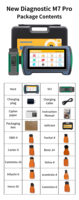 HUMZOR 7" Original M7 HD Pro, Sistema Completo de Diagnóstico, Reinicio de Servicio, Programación de ECU y Llaves, Escáner OBD2 para Autos y Camiones de 12V y 24V