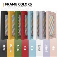 Fábrica al por mayor nuevo marco de fotos de madera de onda de Color 4x6 5x7 8x10 pulgadas estilo colgante de lujo para la decoración del hogar colgante de pared