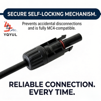 Connecteur en Y solaire 4 voies rouge et noir YQYUL, séparateur en Y 4-en-1, 1500V DC 40A pour câblage parallèle de panneaux solaires