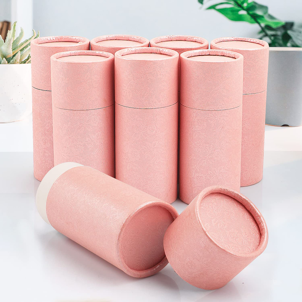 Kraft Paperboard Tubes Empty Round Kraft Paper Cardboard Gift Packaging Tube for Essential Oil Bottle,Tea Coffee,Jewelry,Craft