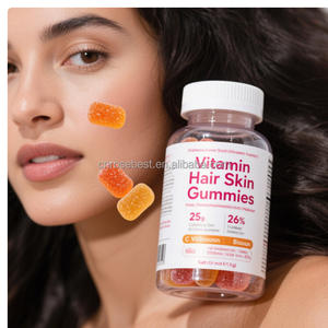 Bonbons gélifiés à la biotine et au collagène vegan en marque propre, complément alimentaire pour les cheveux, la peau et les ongles, avec une teneur élevée en vitamines et des bienfaits antioxydants - Product Image 4