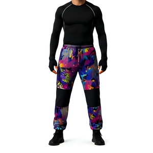Men's Custom Paintball Pants With Colorful Abstract Print And <b>Padded</b> Protection For Outdoor <b>Games</b> Professional Paintball Gear - Product Image 1