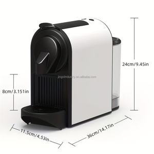 Machine à café programmable pour dosettes expresso, pompe haute pression italienne premium 20 bars, machine à café et expresso blanche - Product Image 1