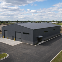 Entrepôt commercial en structure métallique préfabriquée, atelier métallique préfabriqué résistant aux intempéries, garage de stockage, bâtiment industriel