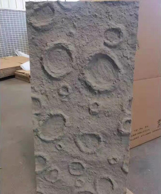 【月】テクスチャーアート　キャンバス　 moon 黒　金　クレーター　パネル モダンな月面クレーター3DPU月面石壁パネル背景壁インテリア装飾