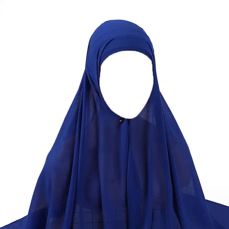 Hijab en jersey pour femmes musulmanes Écharpe en mousseline de soie extensible hijabs turban uni et doux Foulard islamique Foulards