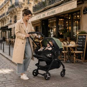 Fabriqué en Chine de haute qualité 4 en 1 portable rose siège auto pour bébé <span class=keywords><strong>poussette</strong></span> de luxe style français haut de gamme design compact - Product Image 1
