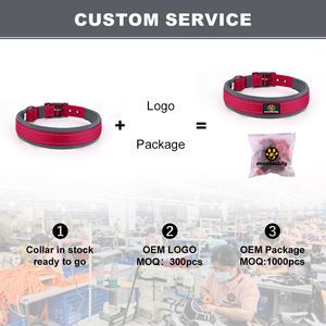 <span class=keywords><strong>Collar</strong></span> de perro de banda de nailon fuerte ancho y grueso para perros de gran tamaño con hebilla de Metal - Product Image 5