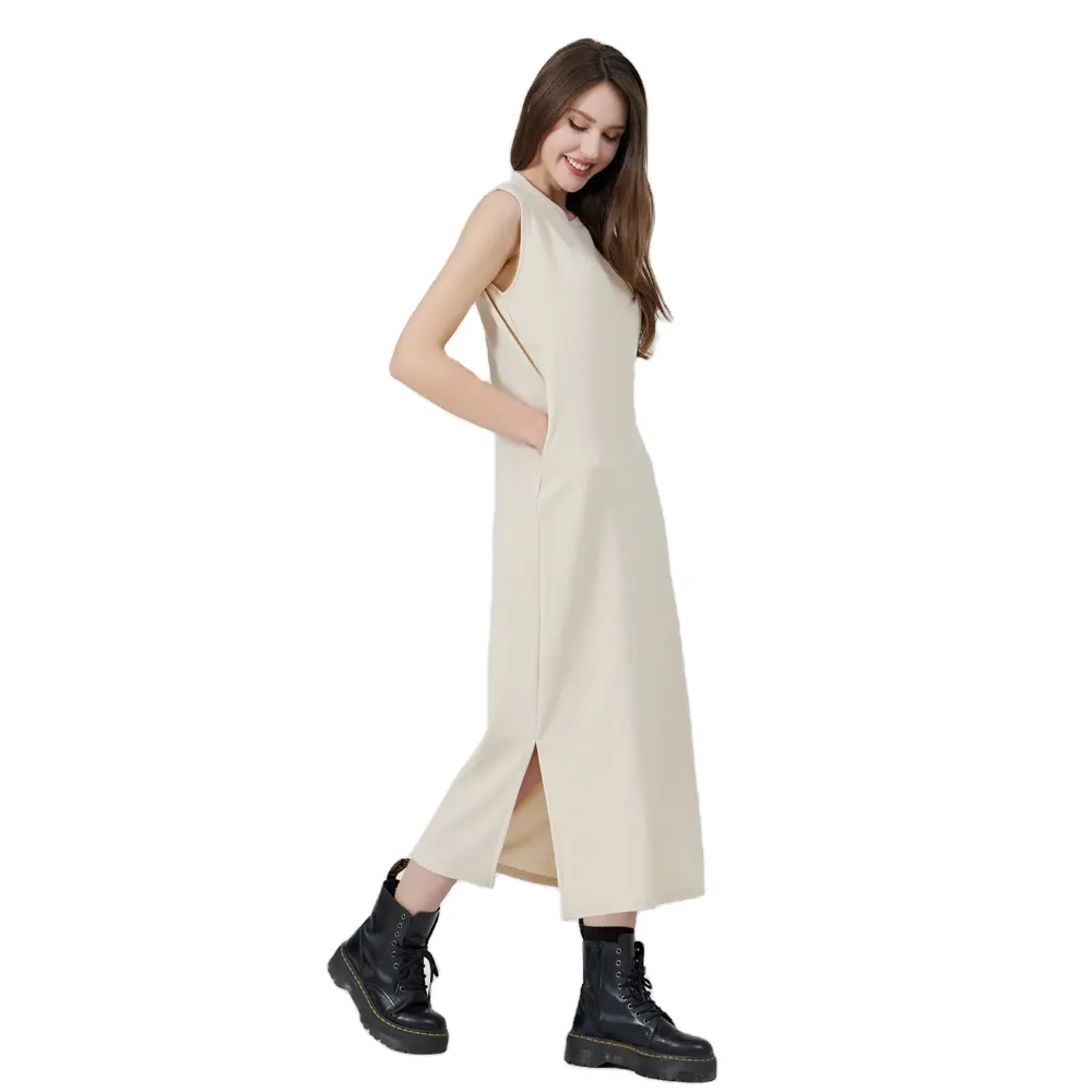 صنع في الصين رخيصة ولكن نوعية جيدة جاكار موديل فساتين غير رسمية فضفاضة تناسب فستان نسائي سريع الجفاف
