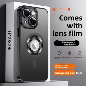 เคสซิลิโคนใสเคลือบด้านกันกระแทกแบบแม่เหล็กสำหรับ <span class=keywords><strong>iPhone</strong></span> <span class=keywords><strong>13</strong></span>, <span class=keywords><strong>Pro</strong></span> และ Max รุ่น Unisex - Product Image 1