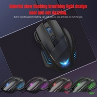 Mouse game mekanik 7 tombol warna-warni, Mouse kabel 7 tombol pernapasan komputer Desktop Laptop Universal