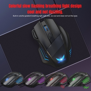 Gran oferta, ratón mecánico para juegos, 7 teclas, luz de respiración colorida, ordenador de escritorio, portátil, ratón Universal con cable - Product Image 2