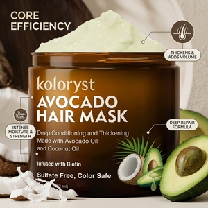 <span class=keywords><strong>Maschera</strong></span> Riparatrice Profonda all'Olio di Cocco con Biotina e Avocado da 473ml <span class=keywords><strong>per</strong></span> <span class=keywords><strong>Capelli</strong></span> Danneggiati e <span class=keywords><strong>Colorati</strong></span>, Trattamento Nutriente Anti-Crespo - Product Image 1