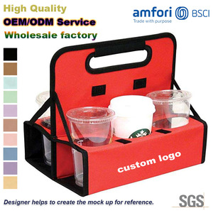 Portabicchieri Pieghevole Portatile per 4 Tazze, Vassoio Riutilizzabile per Tazze <span class=keywords><strong>da</strong></span> Caffè - Product Image 1