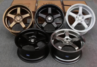 Juego de Ruedas Retro Doradas 4x100 de 15 Pulgadas para Mini Cooper R50 Fiat 500, Estilo Clásico, Ligeras, Cóncavas y Escalonadas