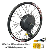 Moteur de moyeu arrière 48V/52V/60V/72V 2000W 3T 135mm pour vélo électrique et roue MTX 7 vitesses 20" 26" 27.5" 29"