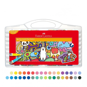 Marqueur pour étudiants <span class=keywords><strong>FABER</strong></span> <span class=keywords><strong>CASTELL</strong></span>, marqueur acrylique, 36 couleurs, 48 couleurs, art pour étudiants, couleur opaque, peinture empilable - Product Image 6
