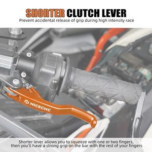 Levier d'embrayage court NICECNC à deux doigts en aluminium pour <span class=keywords><strong>KTM</strong></span> <span class=keywords><strong>690</strong></span> Enduro R/SMC R <span class=keywords><strong>2014</strong></span> 2015-2022 2023 - Product Image 3
