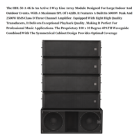 Système de sonorisation de scène de concert double 12 pouces actif à trois voies 2500W étanche Enceintes audio professionnelles Line Array
