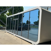 Cabine Apple de luxe moderne de 20 pieds et 40 pieds, capsule spatiale préfabriquée, maison modulaire mobile avec salle de bain pour le glamping et les centres de villégiature
