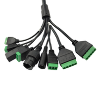 Arnés de cableado de cámara IP CCTV impermeable de 450mm de alta calidad Conductor de cobre estañado aislado de PVC negro para vigilancia