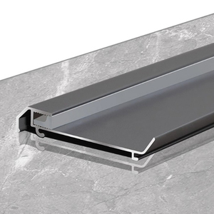 JUNJUN WL5-8 Plinthe en alliage d'aluminium <span class=keywords><strong>de</strong></span> 8 cm <span class=keywords><strong>de</strong></span> hauteur, installation autocollante, design moderne pour hôtel/villa - Product Image 5