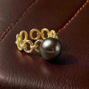 10731DIY Pearl Accessories S925 Silver Ring Empty Holder 11-13mm Round <b>Concealer</b> Silver Ring Holder Jewelry Findings Components - Product Image 1