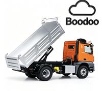 KABOLITE K5701 1/14 4x4 Camion benne télécommandé robuste pour tout-terrain, véhicule de construction en alliage métallique avec lumières LED et chargeur