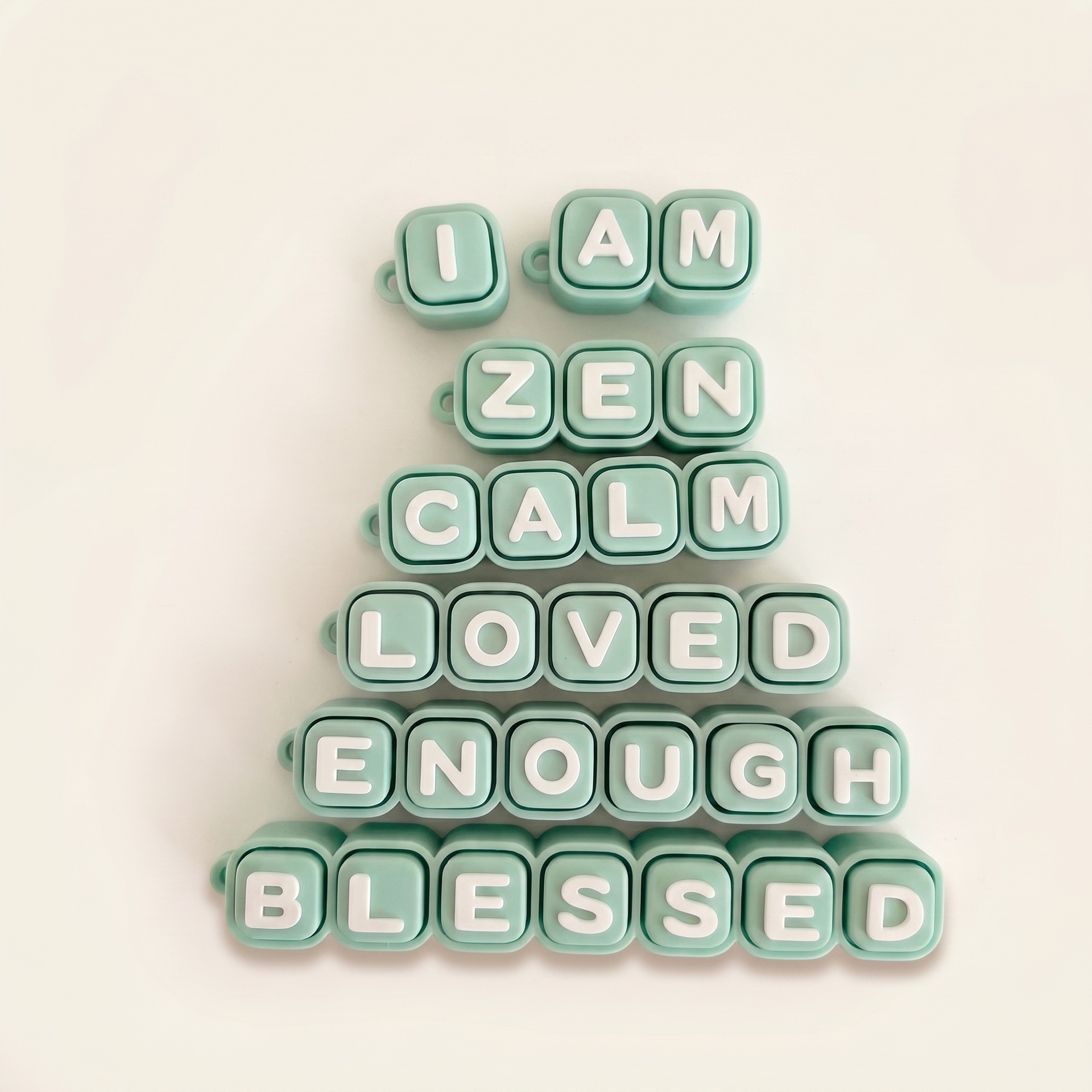 Mint green-white font