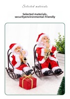 Nouvelle figurine de Père Noël électrique transfrontalière en PVC, cadeau de Noël, poupée de Père Noël sur pied pour vitrines