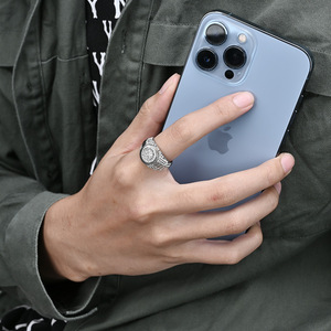 <b>Titanium</b> Steel Gold Plated Diamond <b>Ring</b> Men Hip Hop Streetwear Jewelry Gift Micro Pave Inlay K R746 - Product Image 2