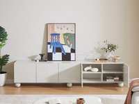 Meuble TV moderne en bois avec rangement, écologique, pour salon, chambre et usage scolaire, compatible avec les téléviseurs de 65 pouces et plus