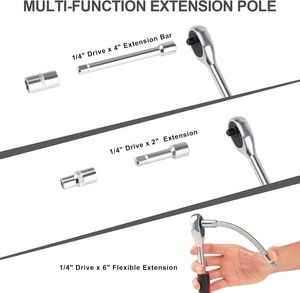 46PCS 1/4 Inch Metric <strong>Small</strong> Drive Socket Ratchet <strong>Wrench</strong> Screwdriver <strong>Set</strong> Compact Snap Ratchet <strong>Wrench</strong> Sockets Tool <strong>Set</strong> - Product Image 5