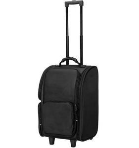 Free Sample Portable Travel Trolley Cosmetic <b>Case</b> Organiser <b>Makeup</b> Artist Train <b>Case</b> with Brush Holder Clear-Cover Pouches - Product Image 4